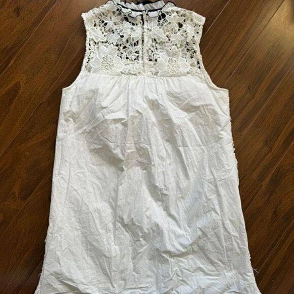 Kensie Women's XL High Neck Lace Shift Dress with Pockets Poplin - Picture 5 of 5